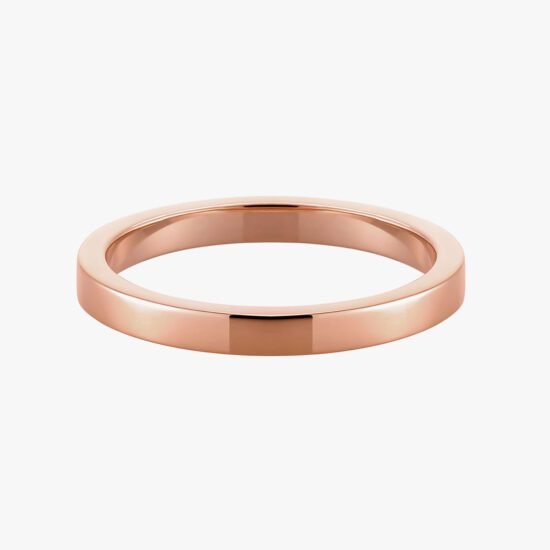 Argolla Plana Oro Rosa