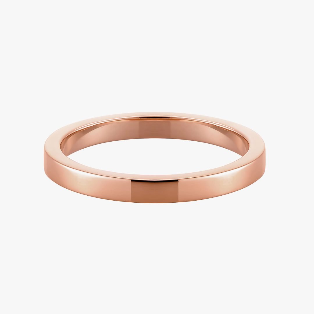 Argolla plana Bauer oro rosa 1