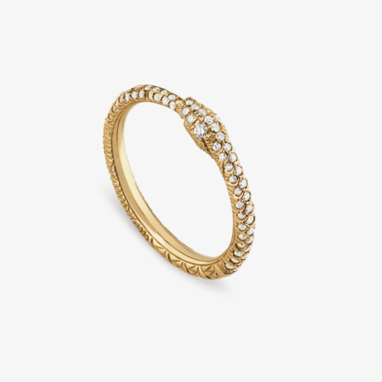 Anillo Gucci Ouroboros oro amarillo 18K y diamantes