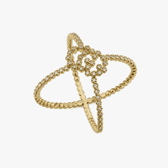Anillo Gucci GG Running oro amarillo 18K y diamantes