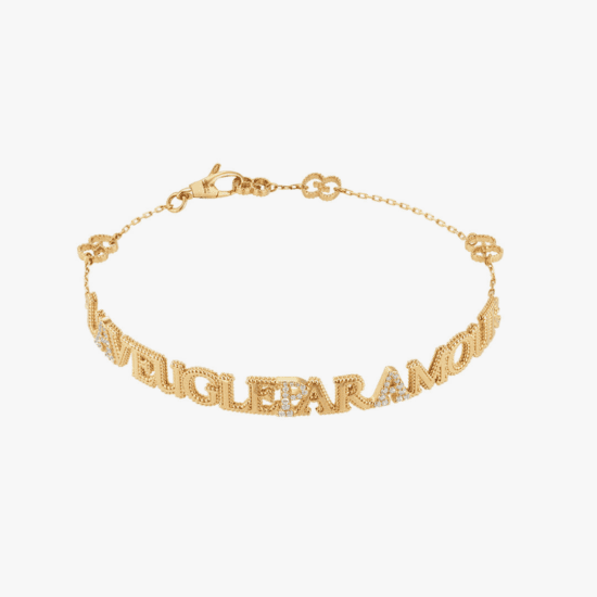 Pulsera Gucci L'Aveugle Par Amour oro amarillo 18K y diamantes