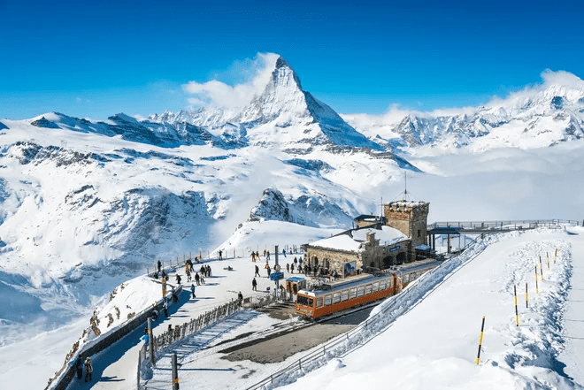 -Vista desde Matterhorn en la estación de Gornergrat. Imagen tomada de Usa Today.