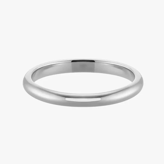 Argolla Redonda Oro Blanco