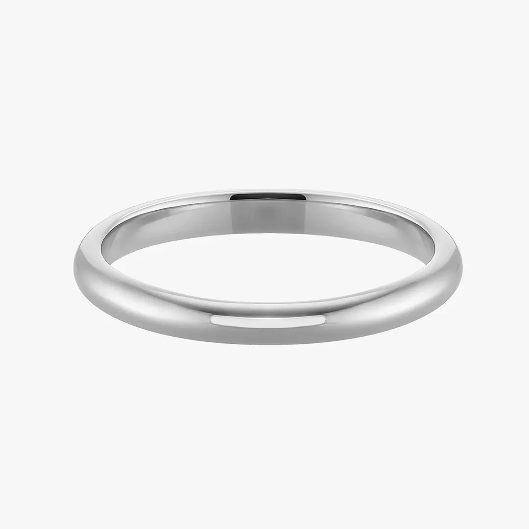 Argolla Redonda Oro Blanco 1