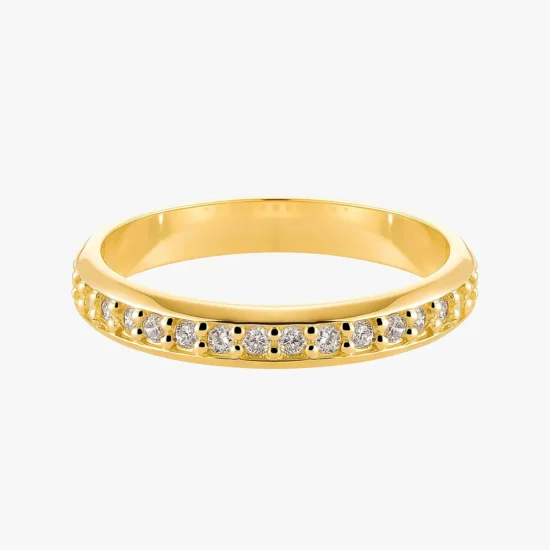 Argolla con Diamantes Oro Amarillo