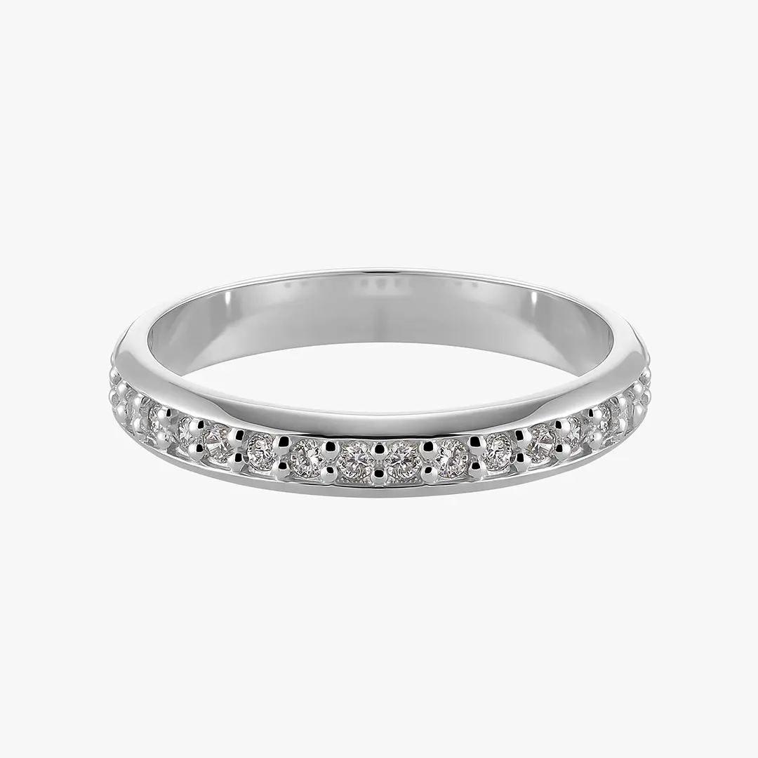 Argolla con diamantes Oro Blanco 1