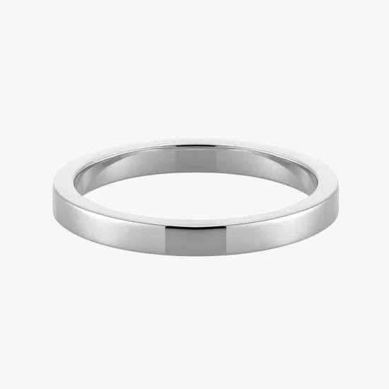 Argolla Plana Oro blanco