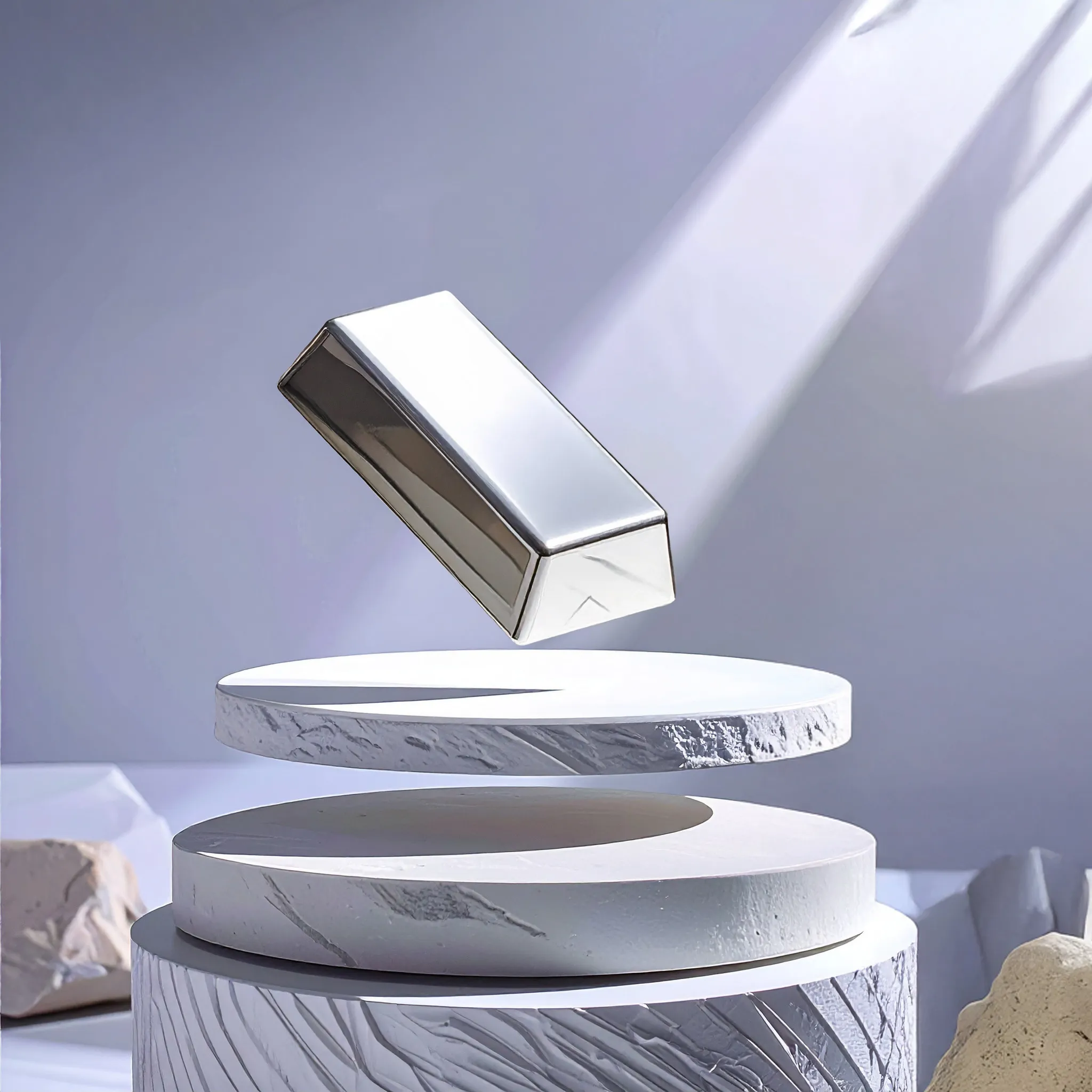 Material 2 Lingote de oro Blanco