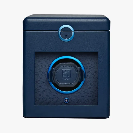 Rotor porta relojes Wolf Earth Bluetooth cuero azul