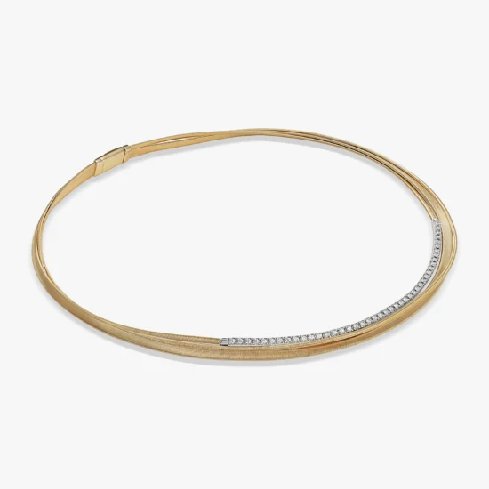 Collar tennis Marco Bicego Masai oro blanco 18K y diamantes